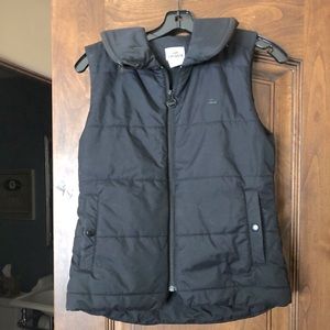 Lacoste Black Puffer Vest size 38 xs